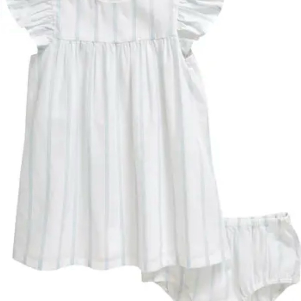 Nordstrom White Striped Kids Dress